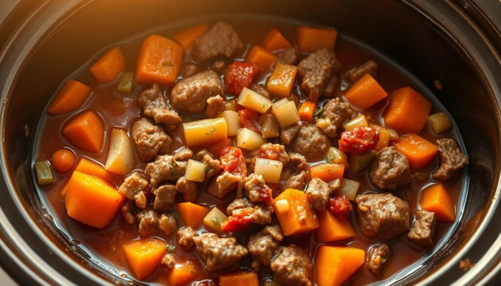 Customize hamburger beef crockpot recipes with veggies and proteins Customize hamburger beef crockpot recipes with veggies and proteins
