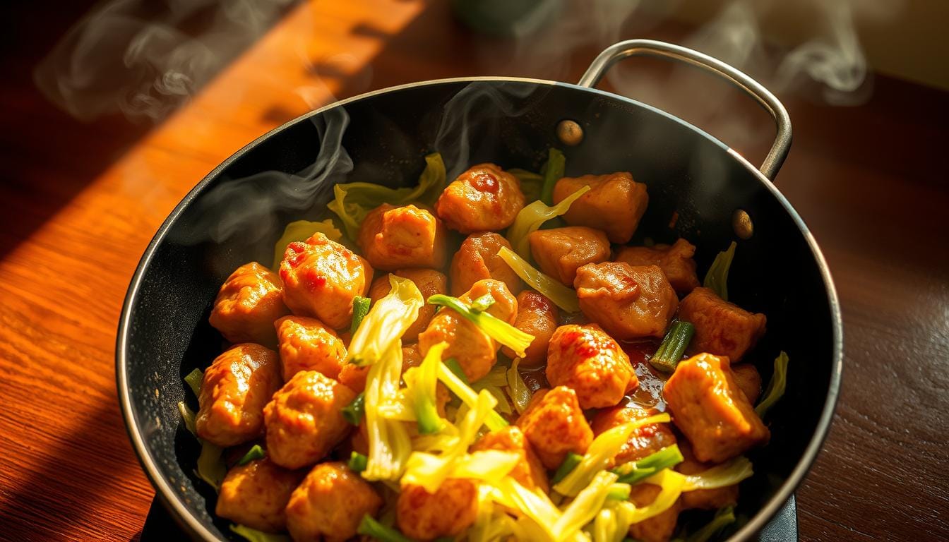 chicken and cabbage stir fry