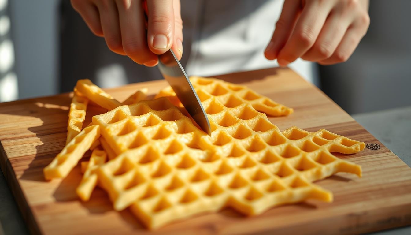 how to cut waffle fries
